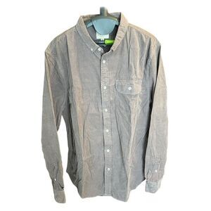 Jachs men’s XL Basillio classic gray button down corduroy casual shirt career